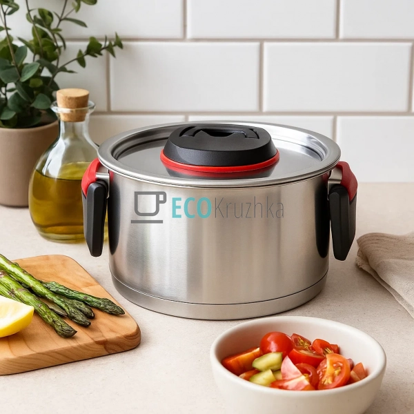 Каструля нержавіюча з складними ручками Maestro MR3530-2 ...