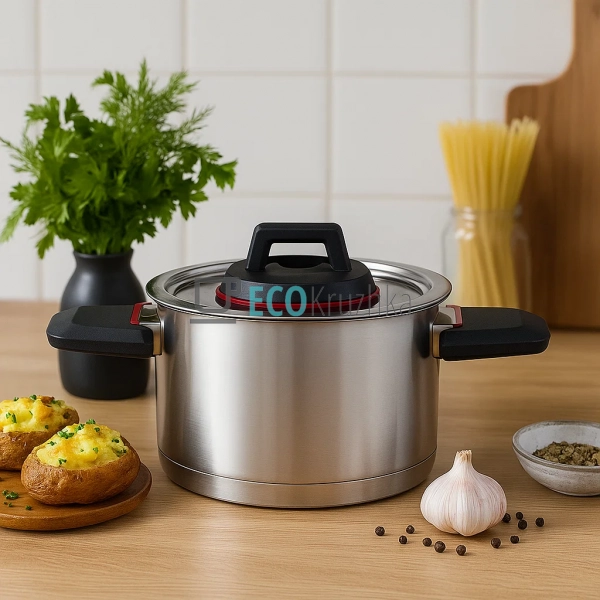 Каструля нержавіюча з складними ручками Maestro MR3530-2 ...