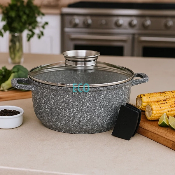 Каструля-казан Edenberg з гранітним покриттям та скляною ... Каструля-казан Edenberg з гранітним покриттям та скляною ...