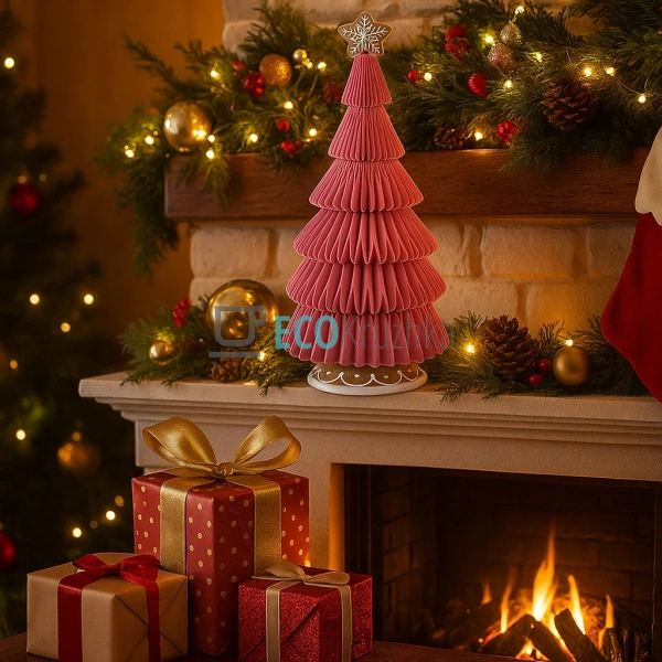 Рожева ялинка-пряник з флоком 48 см – новорічна декорати ... Рожева ялинка-пряник з флоком 48 см – новорічна декорати ...