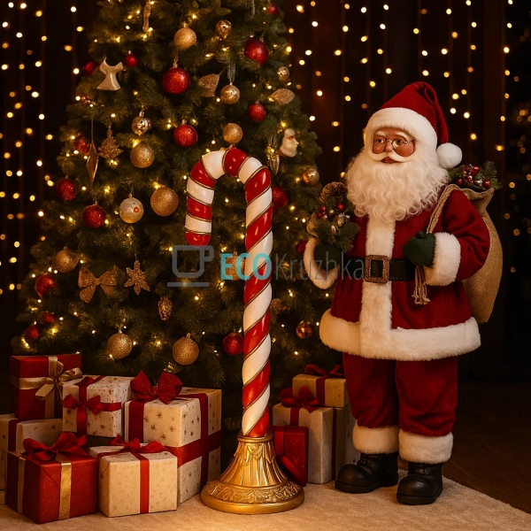 Карамельний льодяник "Палиця" 122 см – новорічна декорат ... Карамельний льодяник "Палиця" 122 см – новорічна декорат ...