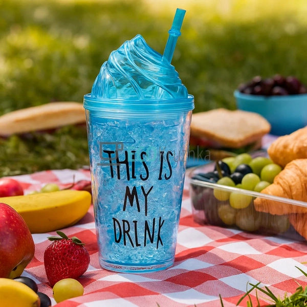 Стакан акриловий з подвійною стінкою та гідрогелевим нап ...