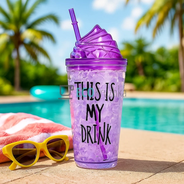 Стакан акриловий з подвійною стінкою та гідрогелевим нап ...