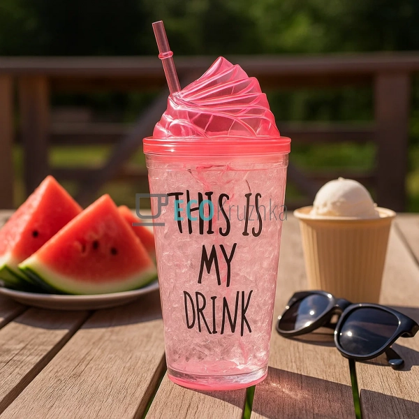 Стакан акриловий з подвійною стінкою та гідрогелевим нап ...