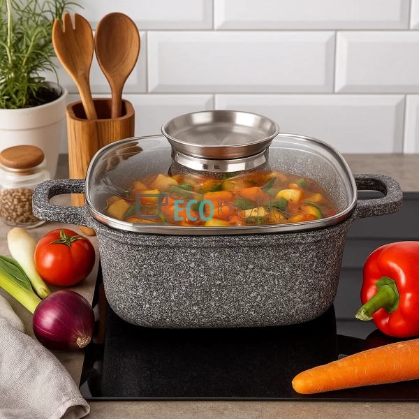 Каструля-казан 4.4 л Edenberg з гранітним покриттям та с ...