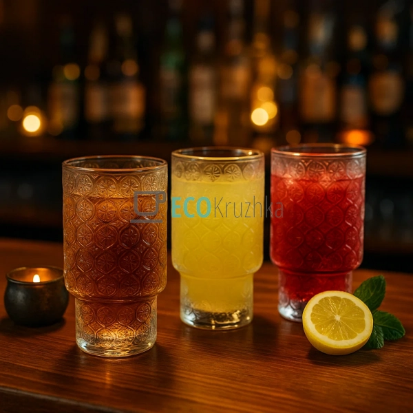 Набір склянок для води та напоїв 300 мл "Осман" – 6 шт,  ...