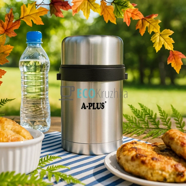 Термос харчової обідній для супу 1000мл з нержавіючої ст ...