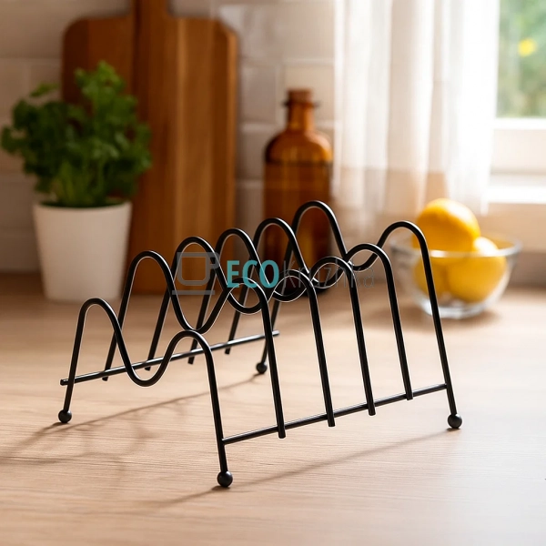 Підставка для зберігання 5 скляних кришок Чорна FRU-547