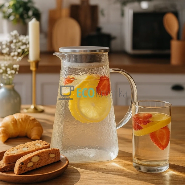 Глечик ребристий 1800 мл Edenberg EB-19583 Глечик ребристий 1800 мл Edenberg EB-19583