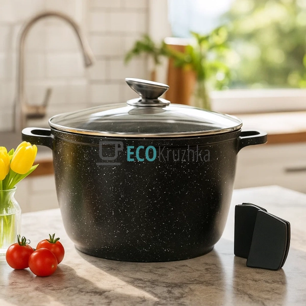 Каструля-казан 6.2 л Edenberg з гранітним покриттям та с ...