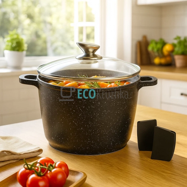 Каструля-казан 6.2 л Edenberg з гранітним покриттям та с ...