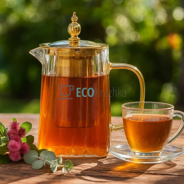 Чайник скляний 700мл заварювальний з металевим фільтром  ... Чайник скляний 700мл заварювальний з металевим фільтром  ...
