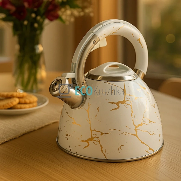 Чайник зі свистком 3 л із нержавіючої сталі – для газови ...