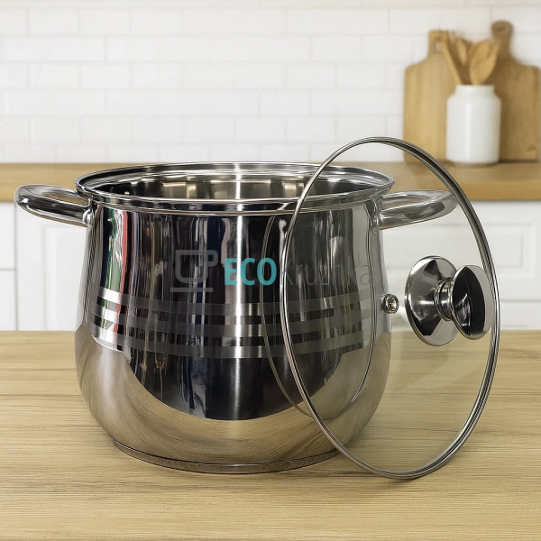 Каструля 4л Edenberg з нержавіючої сталі з кришкою Капля ... Каструля 4л Edenberg з нержавіючої сталі з кришкою Капля ...