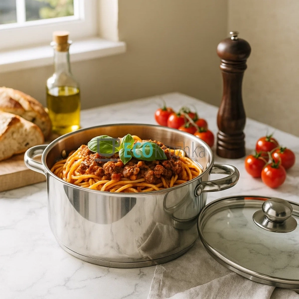 Каструля Edenberg з нержавіючої сталі з кришкою 7.6 л EB-3008 Каструля Edenberg з нержавіючої сталі з кришкою 7.6 л EB-3008