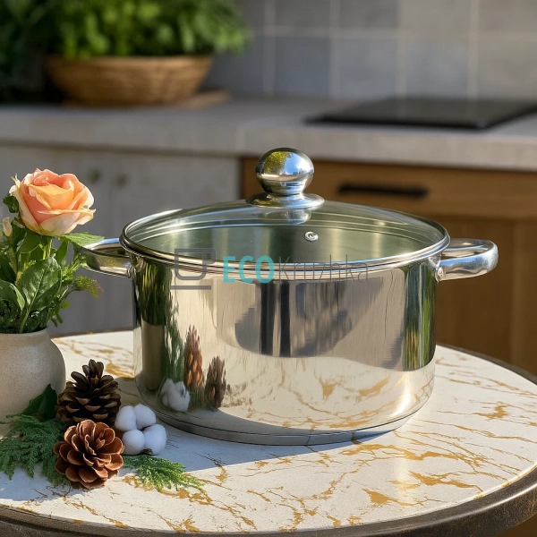 Каструля Edenberg з нержавіючої сталі з кришкою 9.5 л EB ...