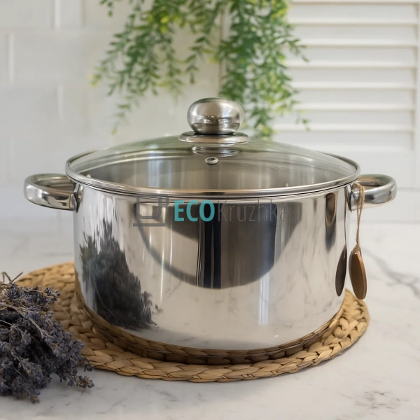 Каструля Edenberg з нержавіючої сталі з кришкою 9.5 л EB ...