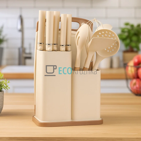 Набір кухонного приладдя силіконових 12 штук Бежевий Mag ... Набір кухонного приладдя силіконових 12 штук Бежевий Mag ...