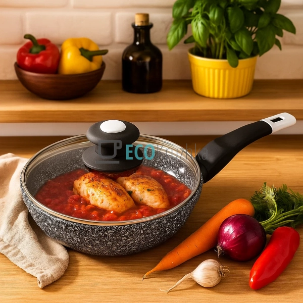 Сковорідка з кришкою та Мраморним покриттям 24 см EB-916 ... Сковорідка з кришкою та Мраморним покриттям 24 см EB-916 ...