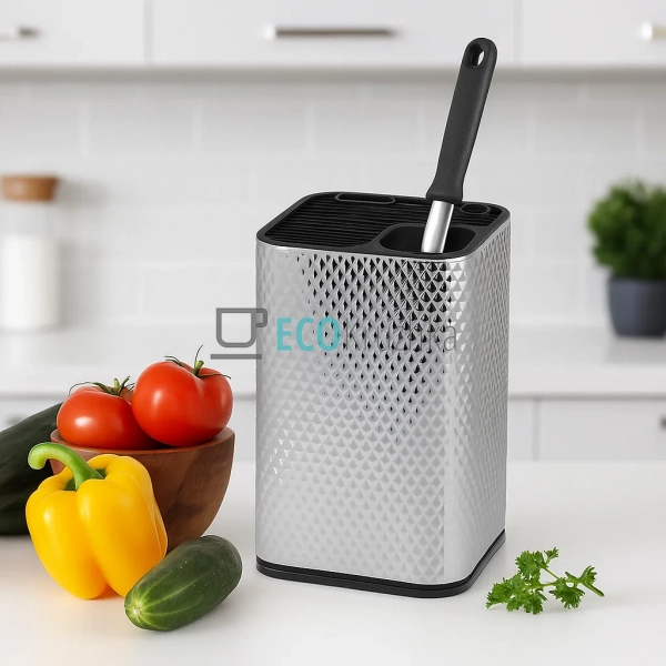 Підставка для ножів та кухонного приладдя 23x13.5x12.5 с ...