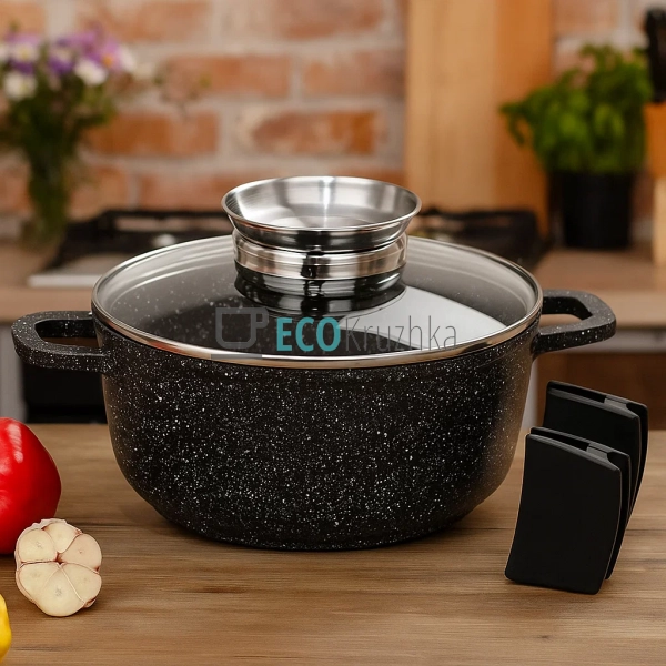 Каструля-казан 3.3 л Edenberg з гранітним покриттям та с ...