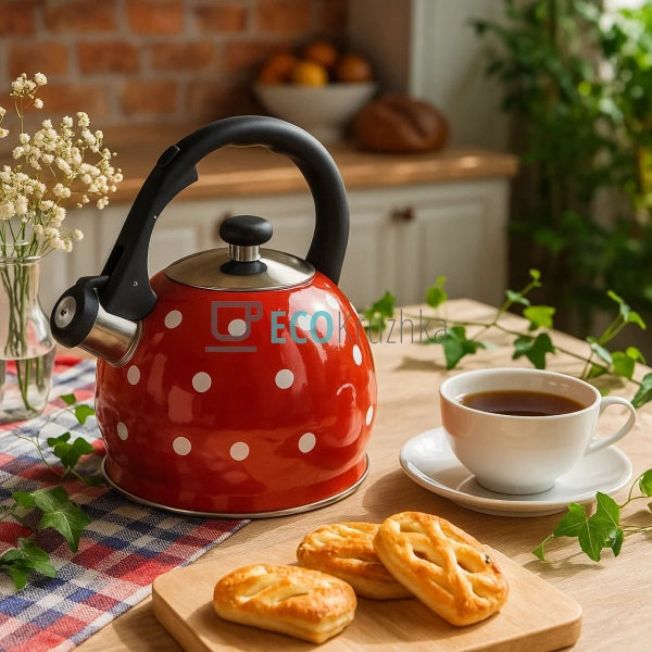 Чайник зі свистком Edenberg 2 л для плити з нержавіючої  ... Чайник зі свистком Edenberg 2 л для плити з нержавіючої  ...