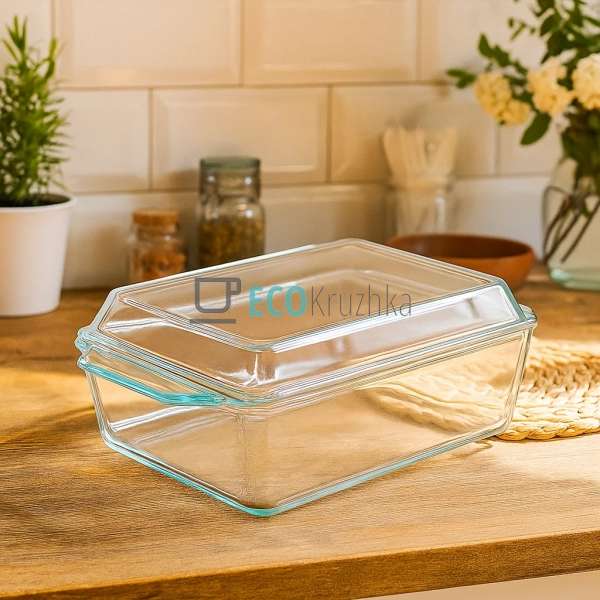 Скляна форма для запікання Edenberg 2 л прямокутна термо ... Скляна форма для запікання Edenberg 2 л прямокутна термо ...