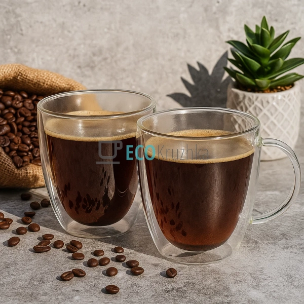 Набір чашок 2 шт 282 мл з подвійним дном Edenberg EB-195 ... Набір чашок 2 шт 282 мл з подвійним дном Edenberg EB-195 ...