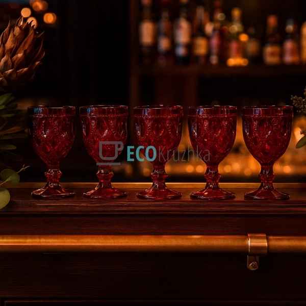 Набір келихів для вина Рубін 300 мл 6 шт (581-050)