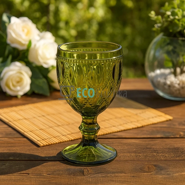 Набір келихів для вина оливковий 300 мл 6 шт (581-075)