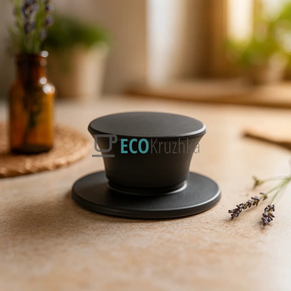 Ручка силіконова для кришки Чорна кругла Frico FRU-205