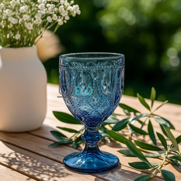 Набір келихів для вина Синій 300 мл 6 шт (581-070)