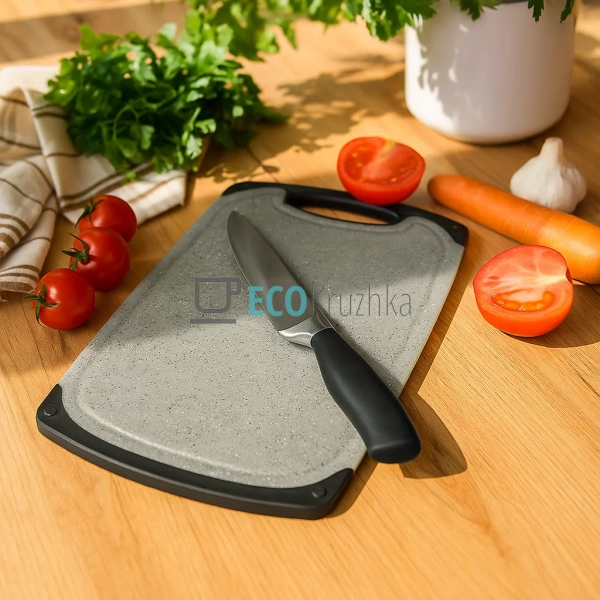 Дошка кухонна Мармурова Чорна 33 х 20 x 9 см FRU-775