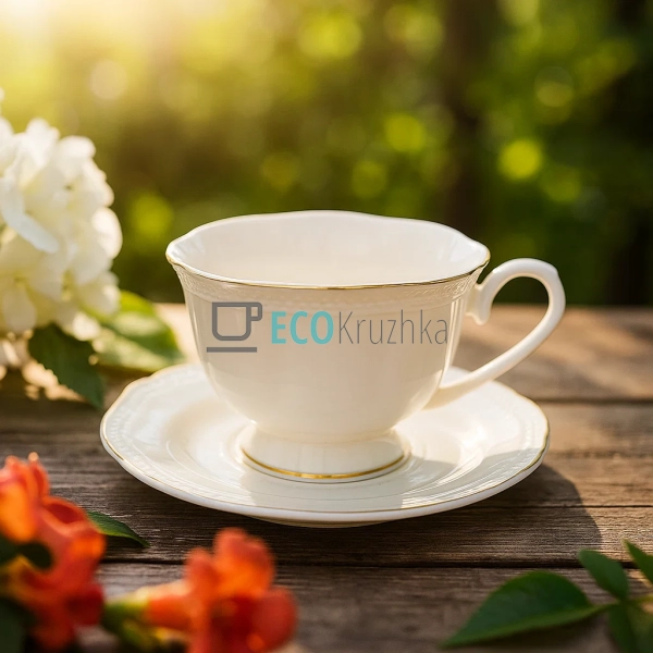 Чайний сервіз порцеляновий на 6 персон Pure White - чашк ... Чайний сервіз порцеляновий на 6 персон Pure White - чашк ...