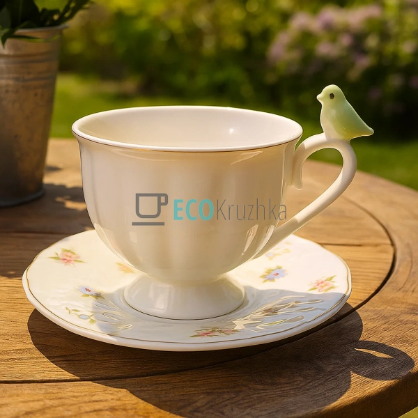 Чайний сервіз порцеляновий на 6 персон Пташка - чашки 20 ... Чайний сервіз порцеляновий на 6 персон Пташка - чашки 20 ...