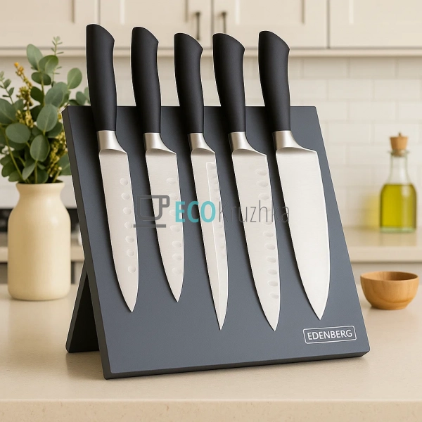 Магнітна підставка 24x11.8x21.8 см для ножів Чорна Edenb ...