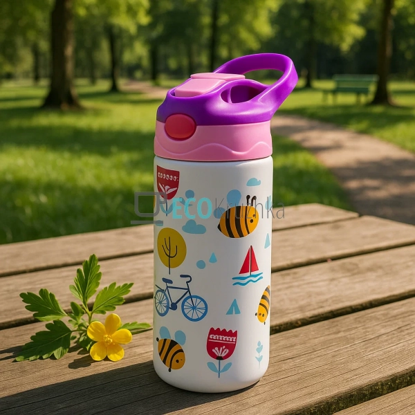 Термос дитячий поїлка з трубочкою 300 мл Біла (MT-3453F) Термос дитячий поїлка з трубочкою 300 мл Біла (MT-3453F)