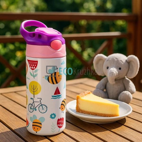 Термос дитячий поїлка з трубочкою 300 мл Біла (MT-3453F) Термос дитячий поїлка з трубочкою 300 мл Біла (MT-3453F)