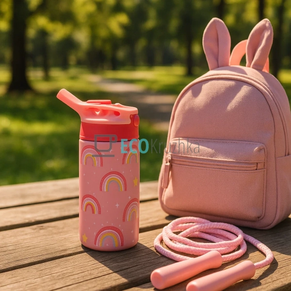 Термос дитячий поїлка з трубочкою 300 мл Рожева (MT-3453 ... Термос дитячий поїлка з трубочкою 300 мл Рожева (MT-3453 ...