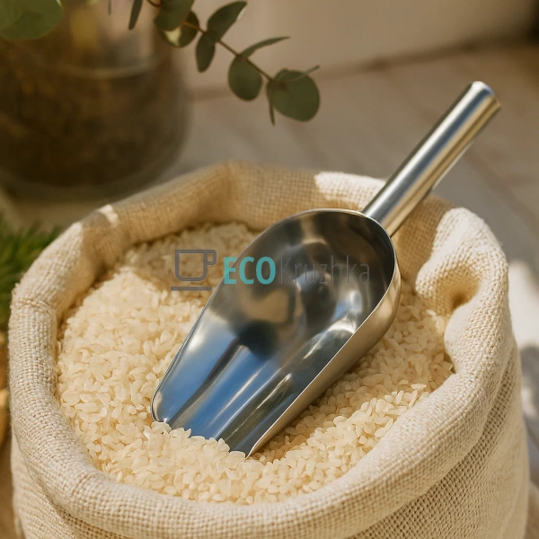 Совок для сипучих продуктів нержавіючий на 250 гр. довжи ...