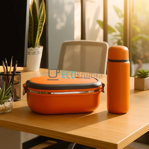 Ланч-бокс 900 мл нержавіючий Kamille помаранчевий KM-210 ... Ланч-бокс 900 мл нержавіючий Kamille помаранчевий KM-210 ...