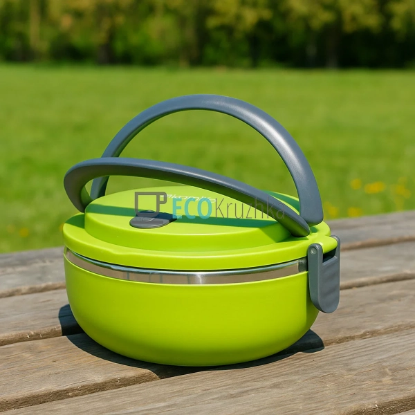 Ланч бокс нержавіючий Kamille 700мл Салатовий KM-2105