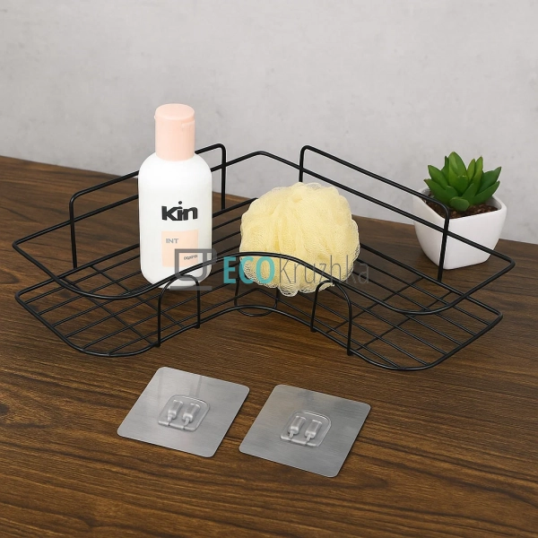 Полиця кутова універсальна на самоклейкій стрічці 26×26× ... Полиця кутова універсальна на самоклейкій стрічці 26×26× ...