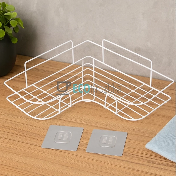 Полиця кутова універсальна на самоклейкій стрічці 26×26× ... Полиця кутова універсальна на самоклейкій стрічці 26×26× ...