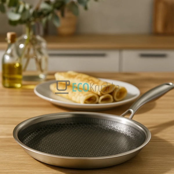 Cковорідка для млинців 24 см нержавіюча професійна Etern ...