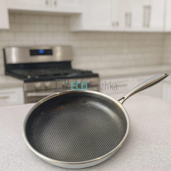 Глибока сковорода нержавіюча професійна з кришкою 24 х 5 ... Глибока сковорода нержавіюча професійна з кришкою 24 х 5 ...