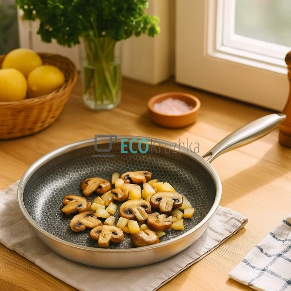 Глибока сковорода нержавіюча професійна з кришкою 26 х 5 ... Глибока сковорода нержавіюча професійна з кришкою 26 х 5 ...