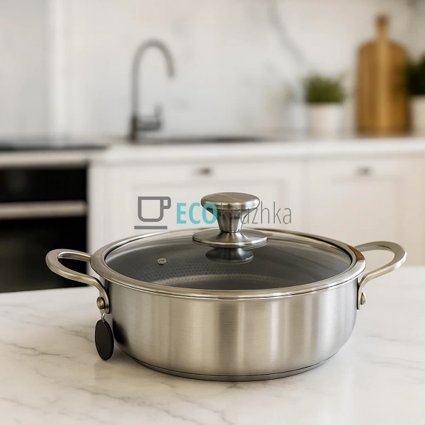 Сотейник нержавіючий професійний з кришкою 26 х 7 см Ede ... Сотейник нержавіючий професійний з кришкою 26 х 7 см Ede ...