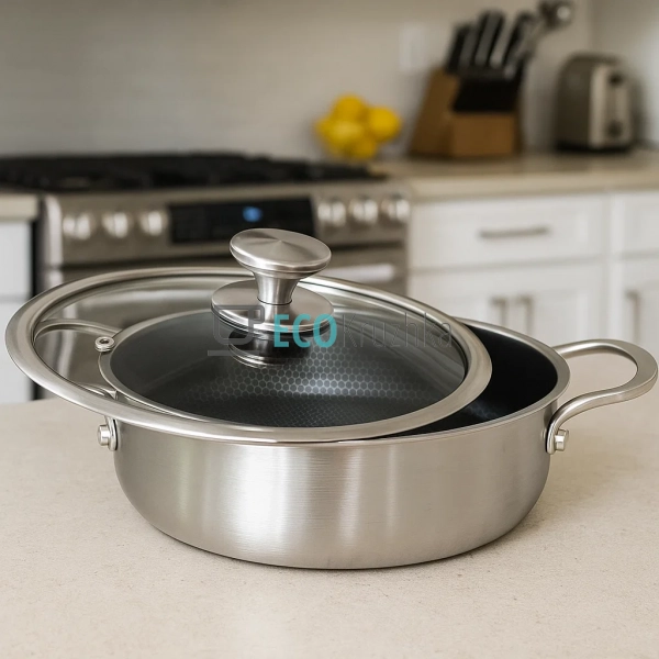 Сотейник нержавіючий професійний з кришкою 26 х 7 см Ede ... Сотейник нержавіючий професійний з кришкою 26 х 7 см Ede ...