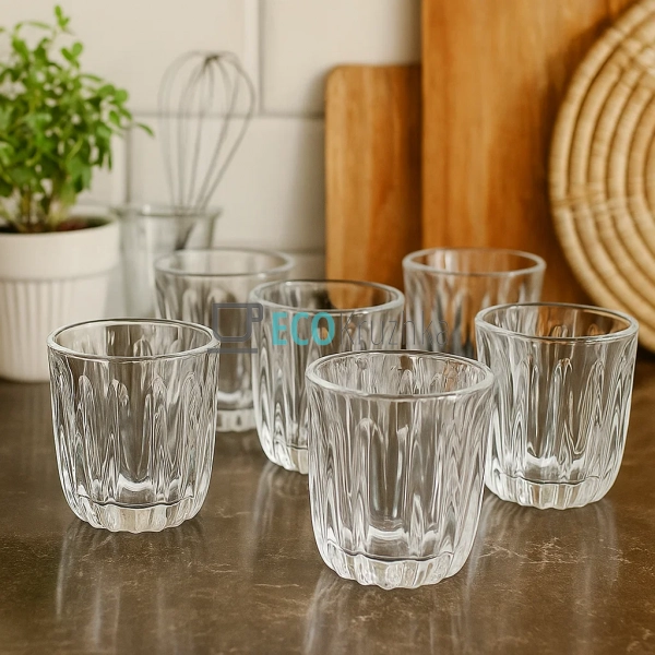 Набір скляних чарок 50 мл, 6 шт – прозорі, Delicate (318 ...